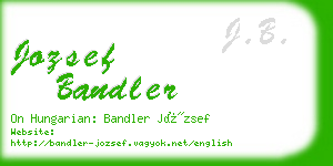 jozsef bandler business card